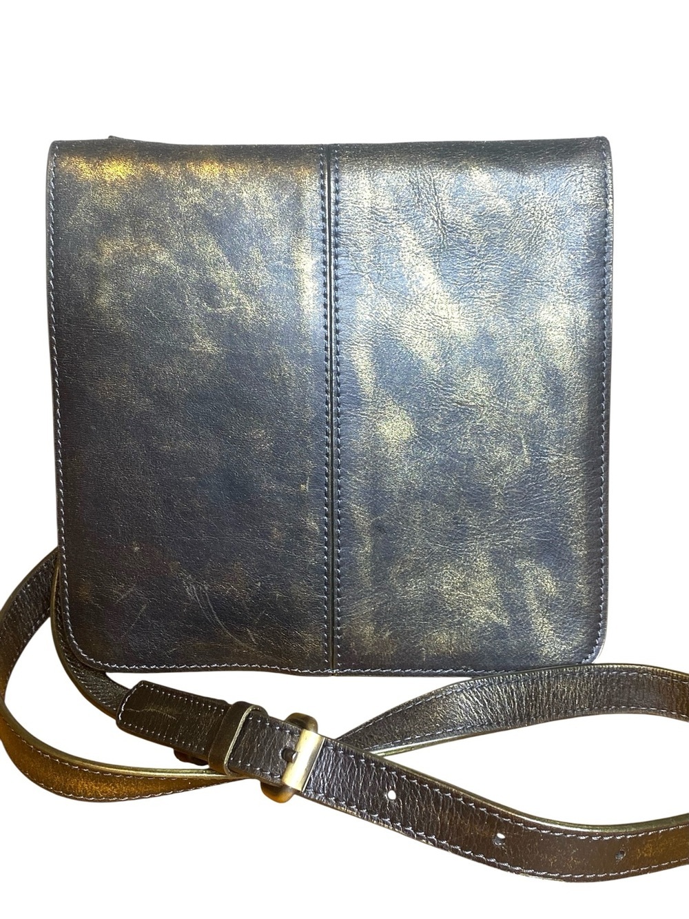 Patricia Nash Granada Burnish Bronze Adjustable Messenger Crossbody Flap Bag